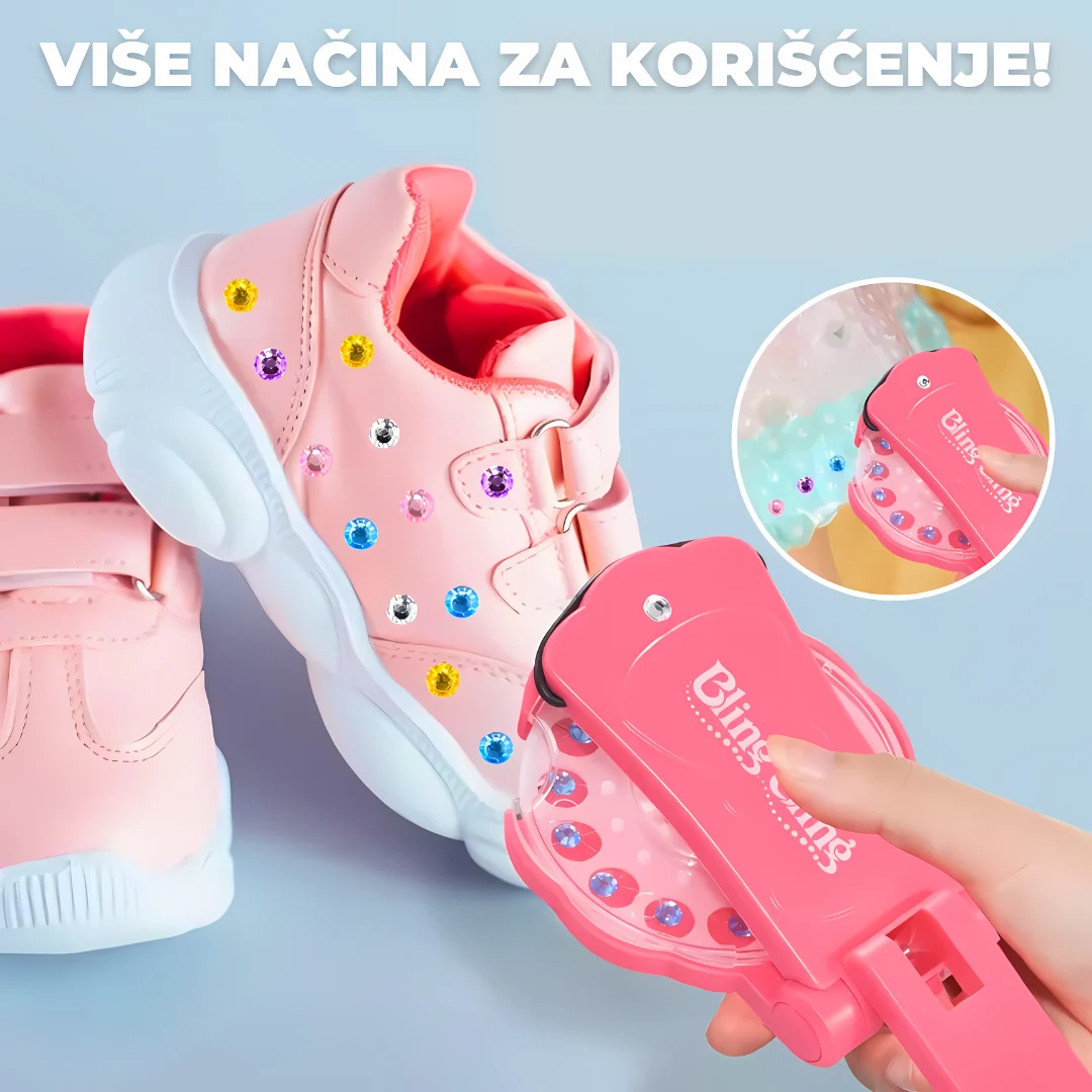 Blinger perlice zalijepljene na dječijoj patici